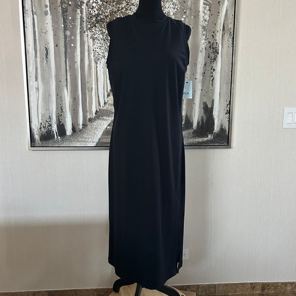 FLX Black Affirmation High-Neck Sleeveless Midi Travel Leisure Dress NWT - XL - Picture 2 of 10